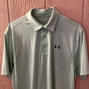 Men’s Large HeatGear Golf Shirt - Mint Green